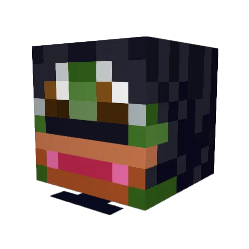 Yorneer Minecraft avatar head, 3D render