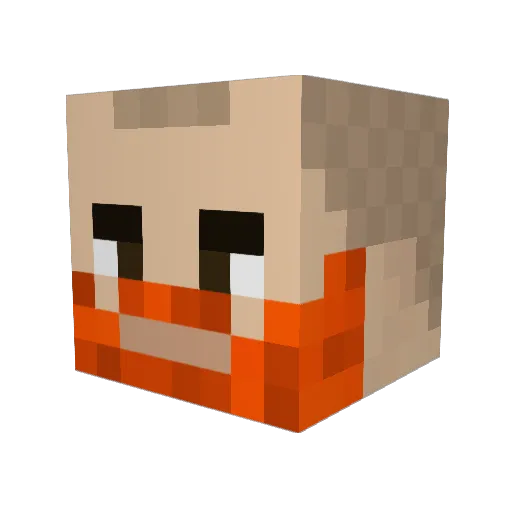Yorper Minecraft avatar head, 3D render