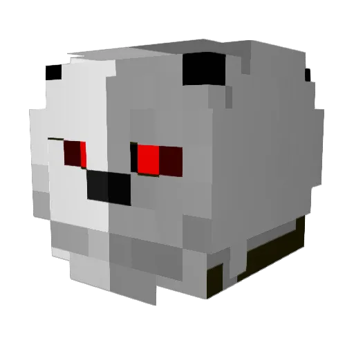 Yorsho Minecraft avatar head, 3D render