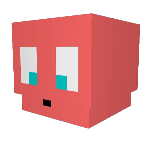 Yorudenu Minecraft avatar head, 3D render