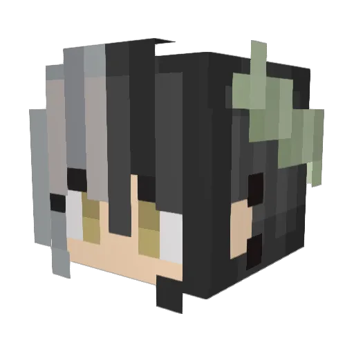Yoruichi156 Minecraft avatar head, 3D render