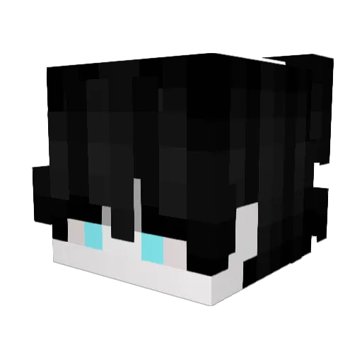 Yorukaa Minecraft avatar head, 3D render