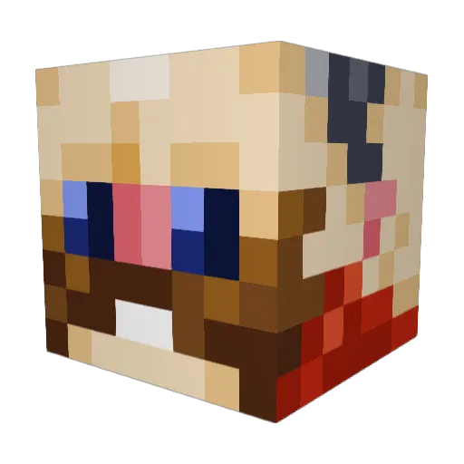 Yoruko320 Minecraft avatar head, 3D render