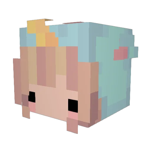 Yorutsu_ Minecraft avatar head, 3D render