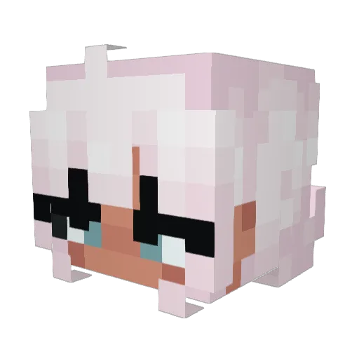 Yoruzu5 Minecraft avatar head, 3D render