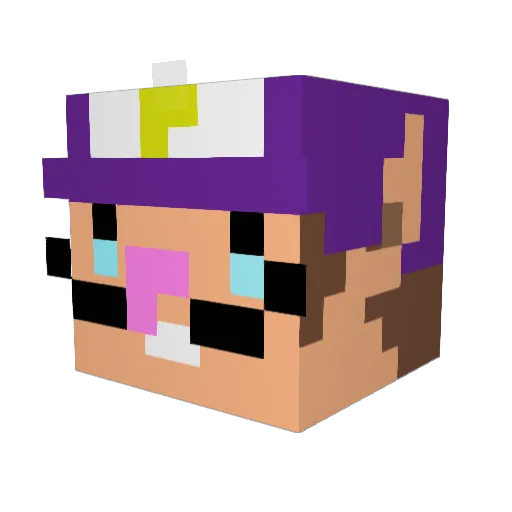 Yosadudog Minecraft avatar head, 3D render