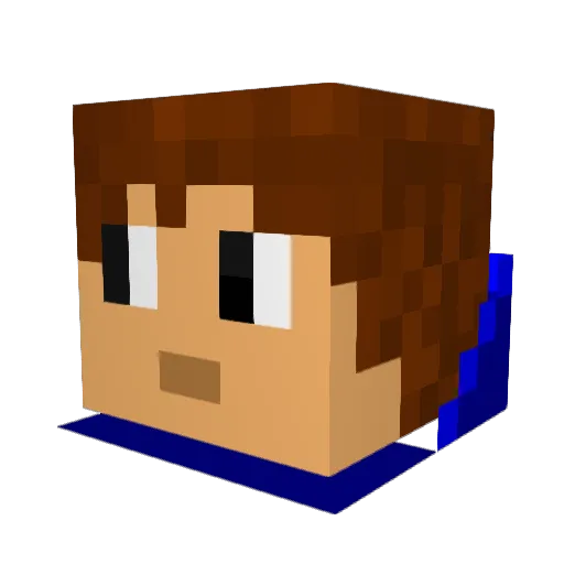 Yoschi20 Minecraft avatar head, 3D render