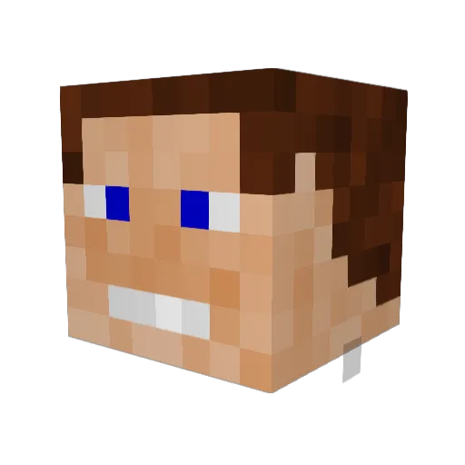 Yosei_X Minecraft avatar head, 3D render