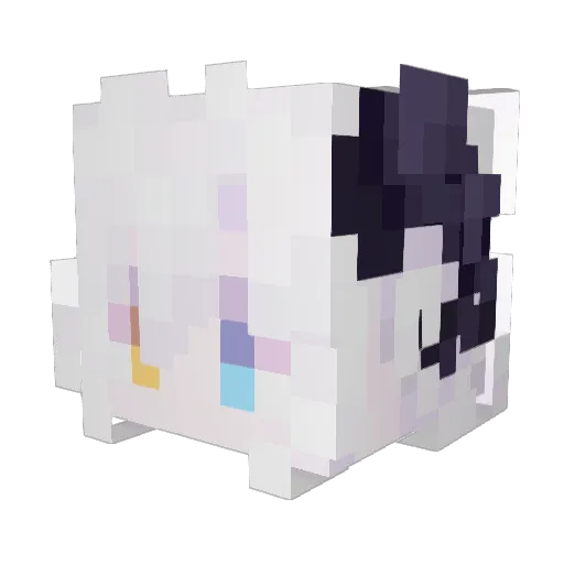 Yoseichi Minecraft avatar head, 3D render