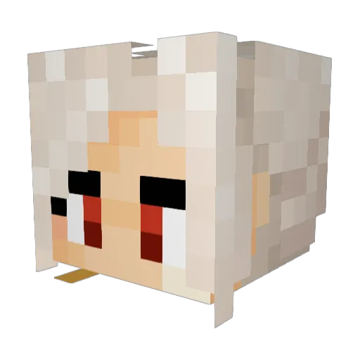 Yoseop Minecraft avatar head, 3D render