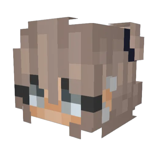 Yosh1ko_ Minecraft avatar head, 3D render