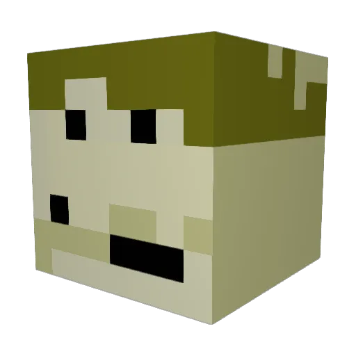 YoshFan___3 Minecraft avatar head, 3D render