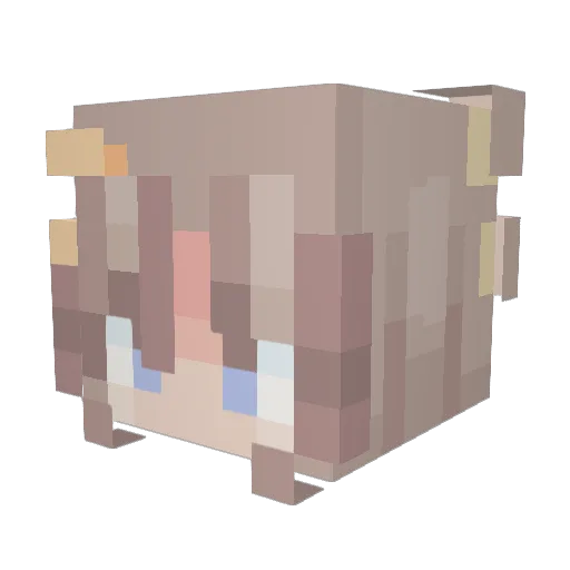 Yosha_a Minecraft avatar head, 3D render