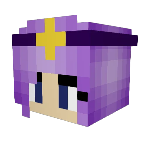 Yoshabelle Minecraft avatar head, 3D render