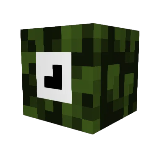 Yoshe Minecraft avatar head, 3D render
