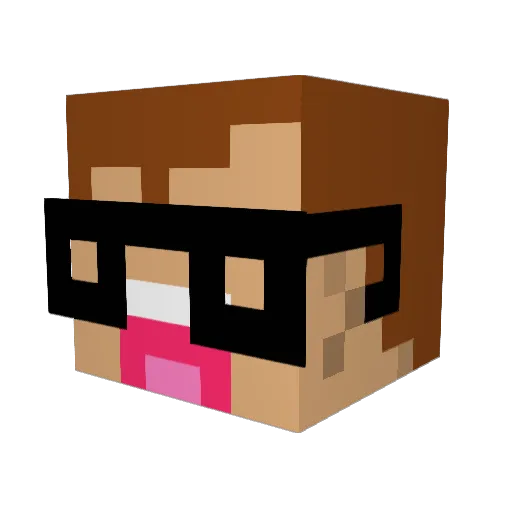 YosheCakes Minecraft avatar head, 3D render