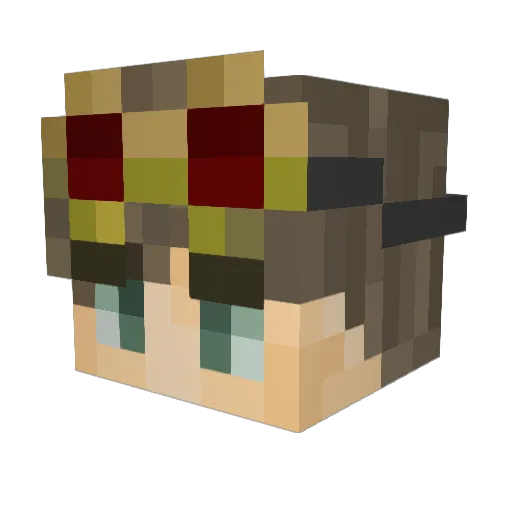 Yoshi0821 Minecraft avatar head, 3D render