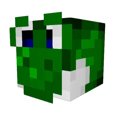 Yoshi13721 Minecraft avatar head, 3D render
