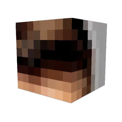 Yoshi3K Minecraft avatar head, 3D render