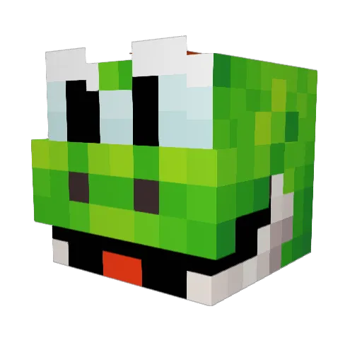 Yoshi8409 Minecraft avatar head, 3D render