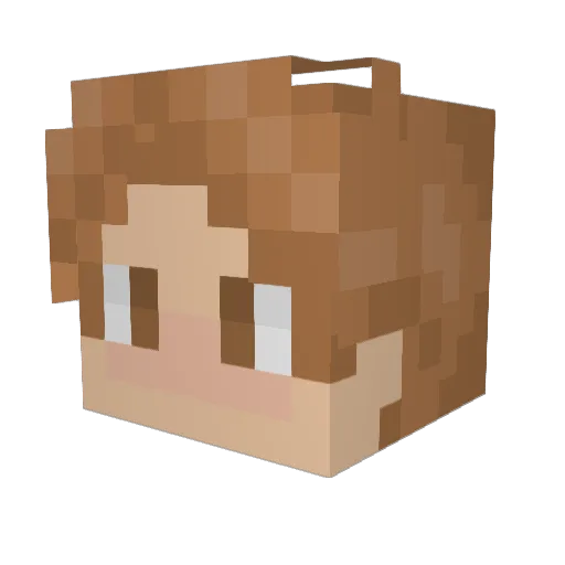 YoshiBisharp Minecraft avatar head, 3D render