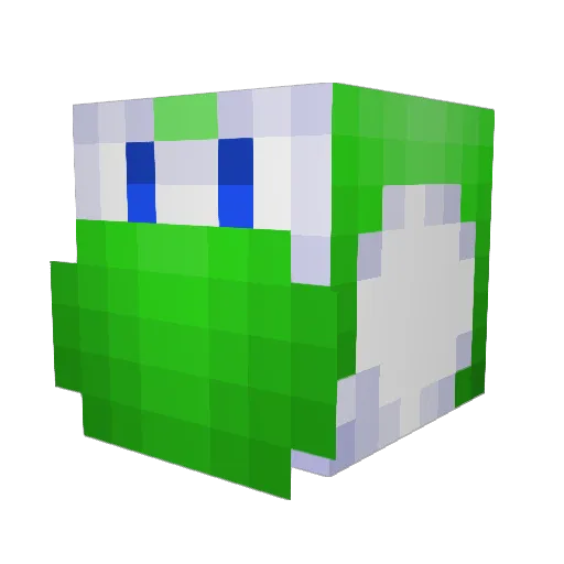 YoshiCraft_ Minecraft avatar head, 3D render