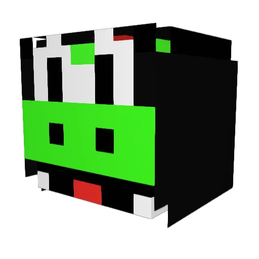 YoshiDaNinja Minecraft avatar head, 3D render