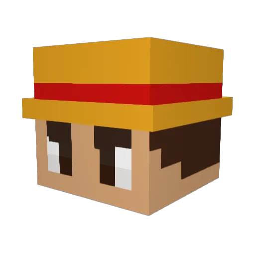YoshiFireStar Minecraft avatar head, 3D render
