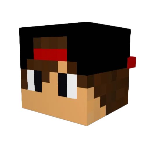 YoshiKKI Minecraft avatar head, 3D render