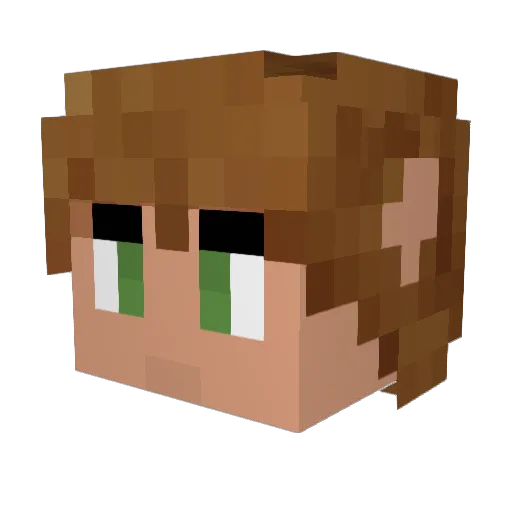 YoshiKraft Minecraft avatar head, 3D render