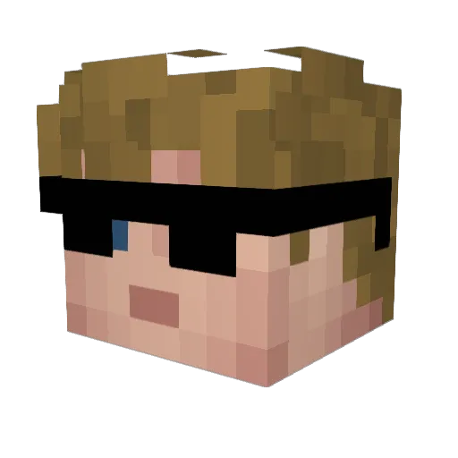 YoshiPiayz Minecraft avatar head, 3D render