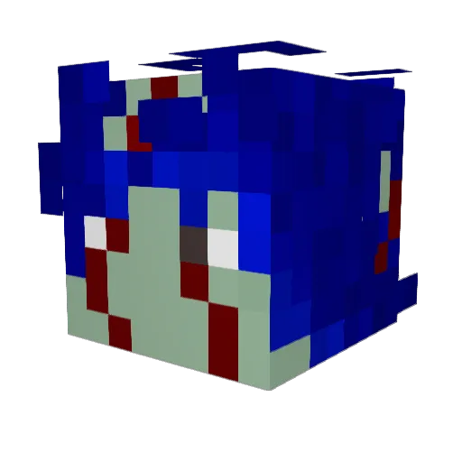 Yoshi_0 Minecraft avatar head, 3D render