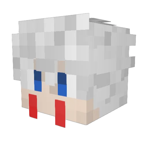 Yoshieboi Minecraft avatar head, 3D render