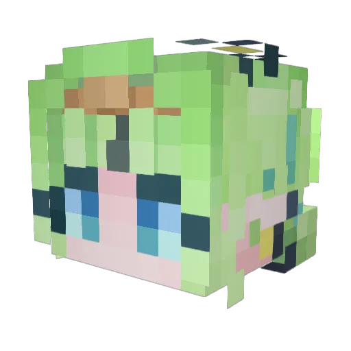 Yoshihide4649 Minecraft avatar head, 3D render