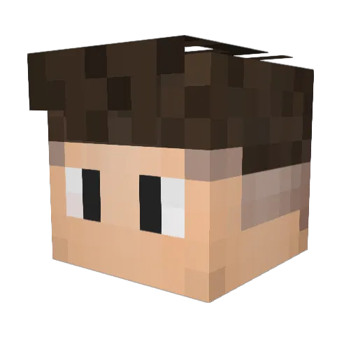 Yoshihotdoggo Minecraft avatar head, 3D render