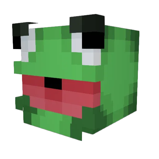 YoshiiBlack Minecraft avatar head, 3D render