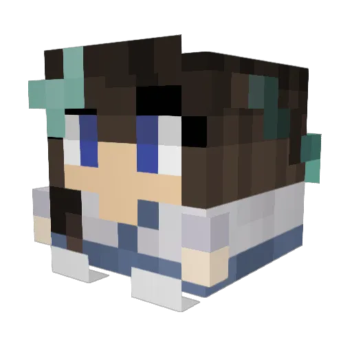 YoshiiTastisch Minecraft avatar head, 3D render
