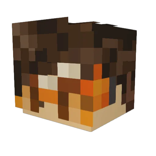 Yoshika_ Minecraft avatar head, 3D render