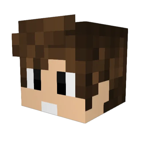 Yoshikurai Minecraft avatar head, 3D render