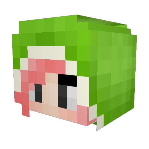 Yoshiloves Minecraft avatar head, 3D render