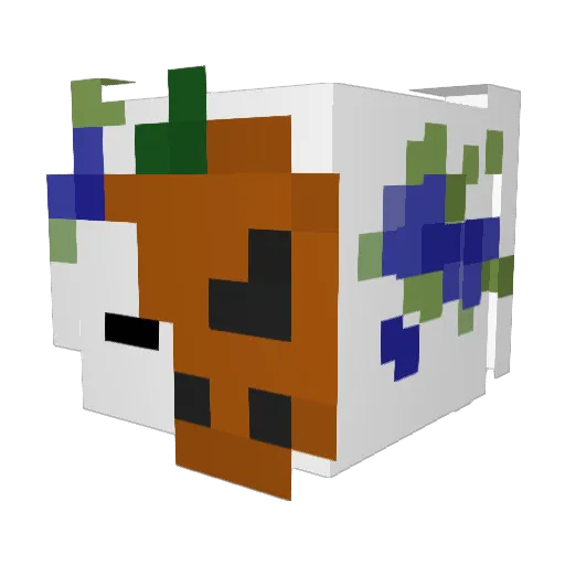Yoshimeme Minecraft avatar head, 3D render