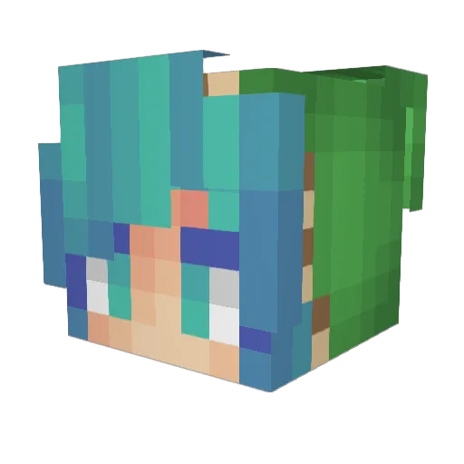 Yoshino108 Minecraft avatar head, 3D render