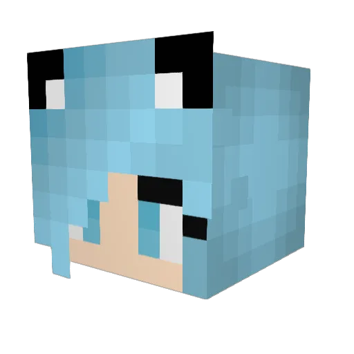 Yoshino_9 Minecraft avatar head, 3D render