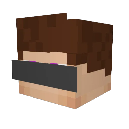Yoshiray Minecraft avatar head, 3D render