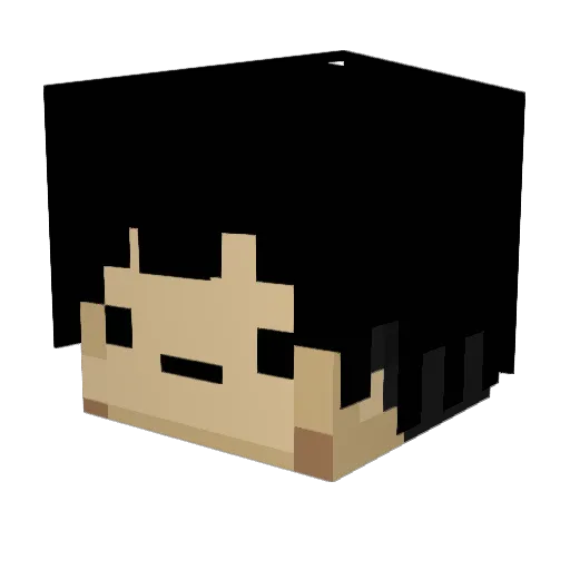YoshiroKirinmoru Minecraft avatar head, 3D render