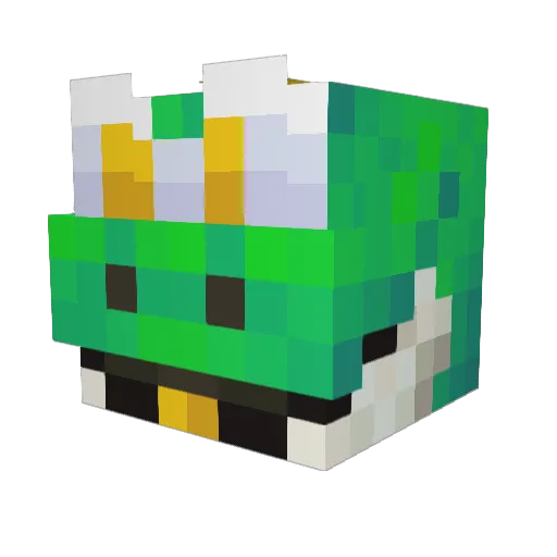 Yoshizard Minecraft avatar head, 3D render
