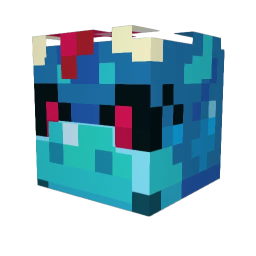 Yoshor Minecraft avatar head, 3D render