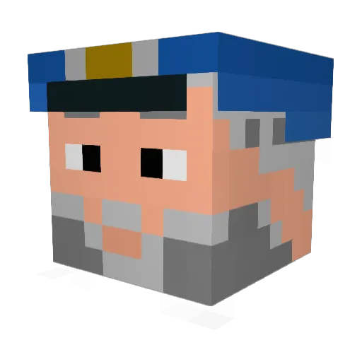 Yoshtic Minecraft avatar head, 3D render