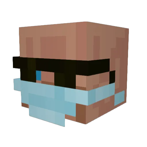 YoskeRot Minecraft avatar head, 3D render