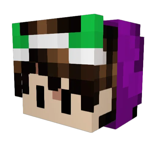 Yosoynito Minecraft avatar head, 3D render